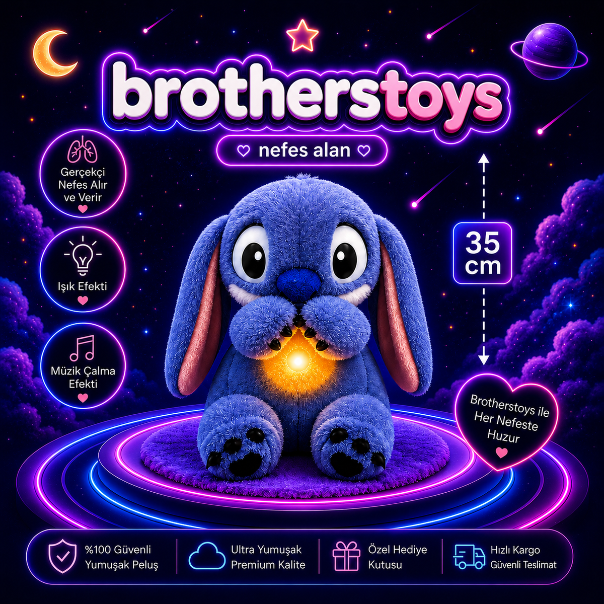 Nefes Alan Stitch Uyku Arkadaşım